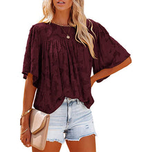 Afbeelding in Gallery-weergave laden, Flared Sleeve Cutout Chiffon Shirt