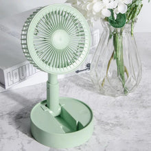 Afbeelding in Gallery-weergave laden, Mini opvouwbare telescopische ventilator voor telefoonhouder