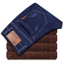 Afbeelding in Gallery-weergave laden, Male Loose Stretchy Denim Straight Pants