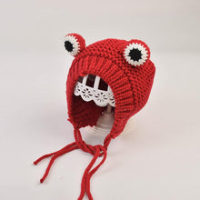 Afbeelding in Gallery-weergave laden, Leuke Frog Cartoon Winter Kids gebreide muts muts