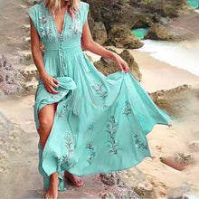 Afbeelding in Gallery-weergave laden, Sexy Franse strandjurk met V-hals