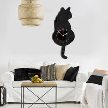 Afbeelding in Gallery-weergave laden, Nordic Cat kwispelende staart wandklok