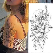 Afbeelding in Gallery-weergave laden, Schets bloem tattoo stickers