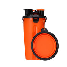 Afbeelding in Gallery-weergave laden, 2-in-1 water- en voedselfles voor huisdieren met opvouwbare kom