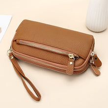 Afbeelding in Gallery-weergave laden, Leren lange clutch met grote capaciteit