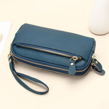 Afbeelding in Gallery-weergave laden, Leren lange clutch met grote capaciteit