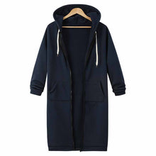 Afbeelding in Gallery-weergave laden, Vrijetijds lange hoodie met ritssluiting
