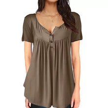 Afbeelding in Gallery-weergave laden, Effen T-shirt met ruches voor dames