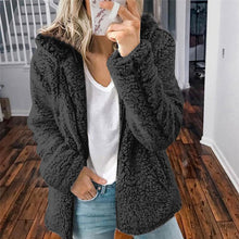 Afbeelding in Gallery-weergave laden, Capuchon polar fleece jas met rits