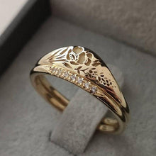 Afbeelding in Gallery-weergave laden, Unieke gouden lavender ring