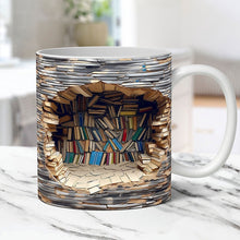 Afbeelding in Gallery-weergave laden, 3D boekenplank mok