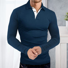 Afbeelding in Gallery-weergave laden, Poloshirt met lange mouwen en revers