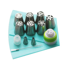 Afbeelding in Gallery-weergave laden, RVS tuitset (13 stuks) voor cupcakes en taartdecoratie actie