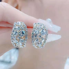Afbeelding in Gallery-weergave laden, Glitter oorbellen met volledige strass-uitsparing