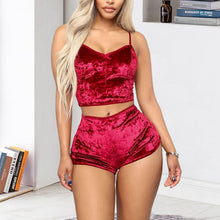 Afbeelding in Gallery-weergave laden, Sexy fluwelen v-hals lingerie