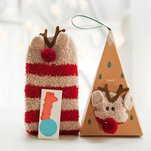 Afbeelding in Gallery-weergave laden, Zachte warme sokken van koraalfleece met kerstthema (4 paar)