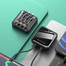 Afbeelding in Gallery-weergave laden, Mirror Surface Mini Powerbank met externe kabels