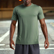 Afbeelding in Gallery-weergave laden, Effen sport sneldrogend T-shirt voor heren