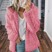 Afbeelding in Gallery-weergave laden, Capuchon polar fleece jas met rits