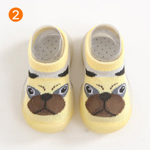 Afbeelding in Gallery-weergave laden, Antislip babyslofjes met dierenpatroon