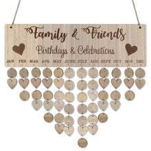Afbeelding in Gallery-weergave laden, Wooden Anniversary Birthday Calendar Board