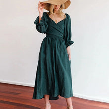 Afbeelding in Gallery-weergave laden, Multi-wear jurk met Franse ruches en lantaarnmouwen