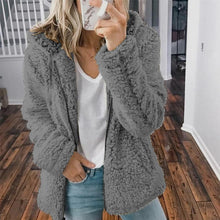 Afbeelding in Gallery-weergave laden, Capuchon polar fleece jas met rits