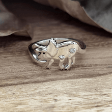 Afbeelding in Gallery-weergave laden, Verstelbare schattige dinosaurus ring