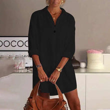 Afbeelding in Gallery-weergave laden, Effen kleur blouse met lange mouwen en kraag