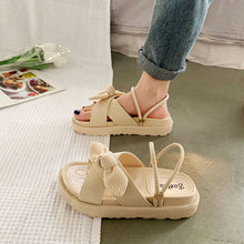 Afbeelding in Gallery-weergave laden, Elegante Schleifensandalen mit Plateausohle für Damen