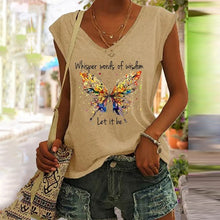 Afbeelding in Gallery-weergave laden, T-shirt met vlinderprint