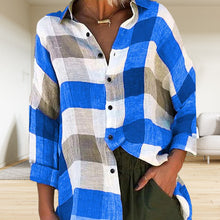 Afbeelding in Gallery-weergave laden, Geruit dames shirt met lange mouwen