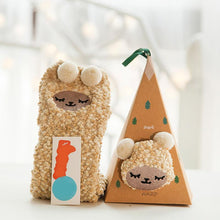 Afbeelding in Gallery-weergave laden, Zachte warme sokken van koraalfleece met kerstthema (4 paar)