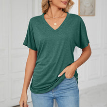 Afbeelding in Gallery-weergave laden, Casual pullover V-hals effen kleur losse damestops