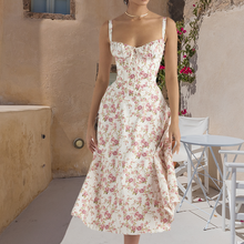 Afbeelding in Gallery-weergave laden, Carmen print bustier zonnejurk