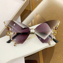 Afbeelding in Gallery-weergave laden, Zonnebril met diamanten vlinder