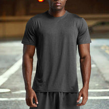 Afbeelding in Gallery-weergave laden, Effen sport sneldrogend T-shirt voor heren