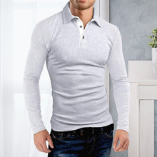 Afbeelding in Gallery-weergave laden, Poloshirt met lange mouwen en revers