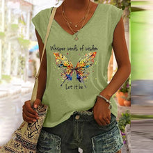 Afbeelding in Gallery-weergave laden, T-shirt met vlinderprint