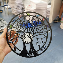 Afbeelding in Gallery-weergave laden, Circle of Life metalen boom wanddecoratie
