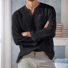 Afbeelding in Gallery-weergave laden, Men‘s Long-sleeved Linen Shirt