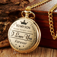 Afbeelding in Gallery-weergave laden, To My Son Quartz Pocket Chain Watch
