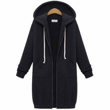 Afbeelding in Gallery-weergave laden, Vrijetijds lange hoodie met ritssluiting
