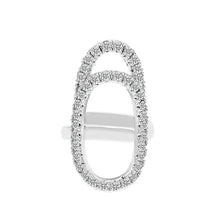 Afbeelding in Gallery-weergave laden, Geometrische diamanten open nagelring