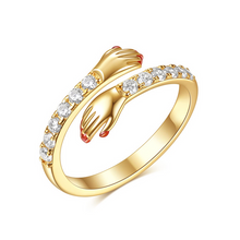 Afbeelding in Gallery-weergave laden, Diamanten knuffel ring