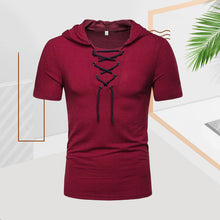 Afbeelding in Gallery-weergave laden, Zomer casual heren t-shirt met trekkoord