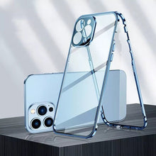 Afbeelding in Gallery-weergave laden, Magnetische dubbelzijdige telefoonhoes van gehard glas