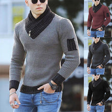 Afbeelding in Gallery-weergave laden, Heren casual trui met lange mouwen en revers
