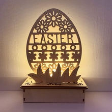 Afbeelding in Gallery-weergave laden, Houten doe-het-zelf-ornament in eivorm
