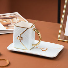 Afbeelding in Gallery-weergave laden, Handtasvormige creatieve mok met schotel en lepel